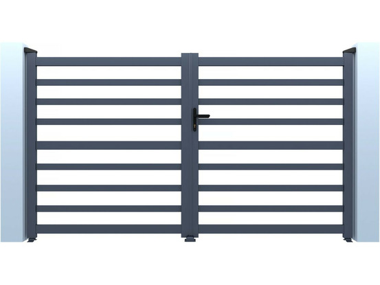 Portail aluminium ajouré