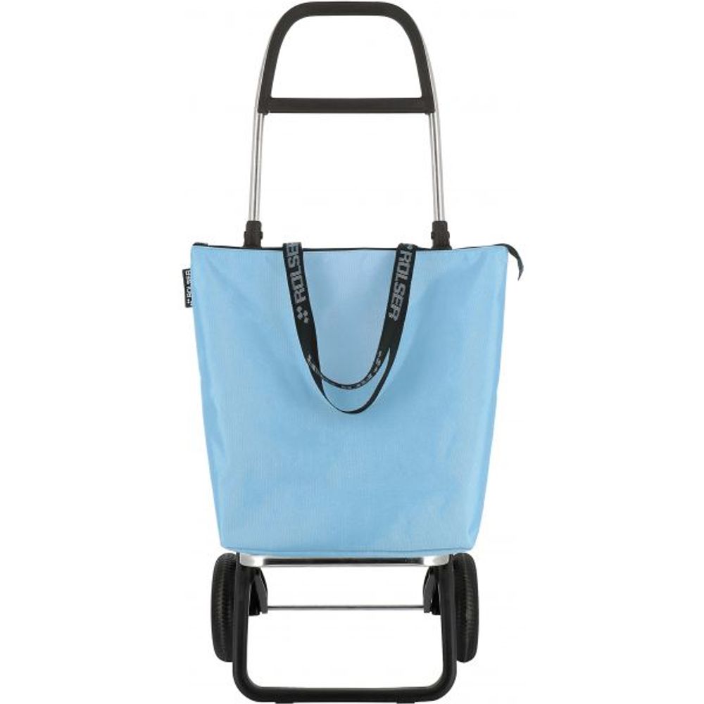 Chariot de marché pliable 2 roues mini bag bleu céleste