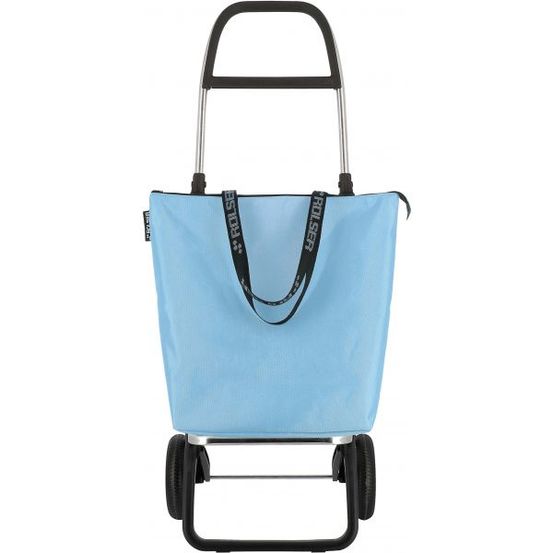 Chariot de marché pliable 2 roues mini bag bleu céleste