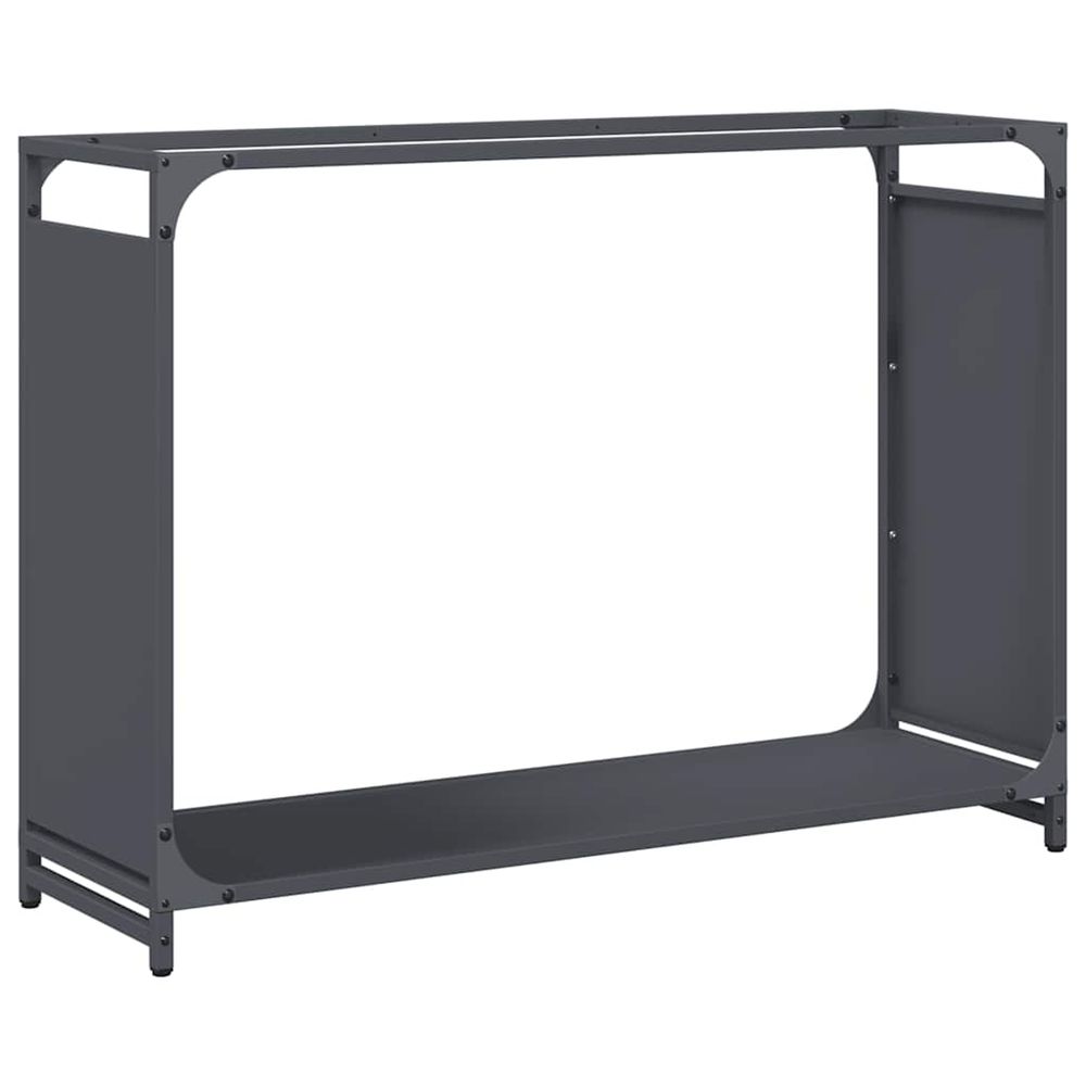 Portant de bois chauffage anthracite 90x28x65 cm