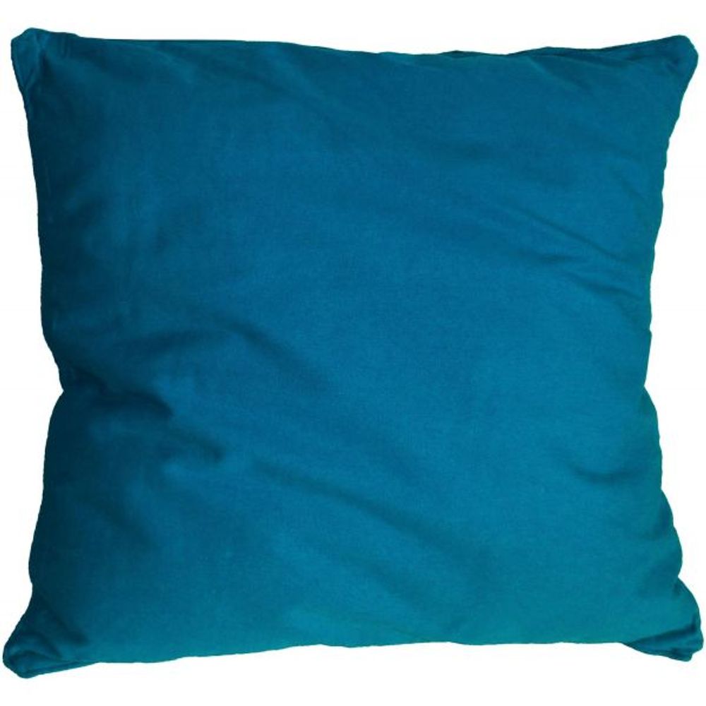 Coussin carré pour dossier de canapé 60 cm bleu canard