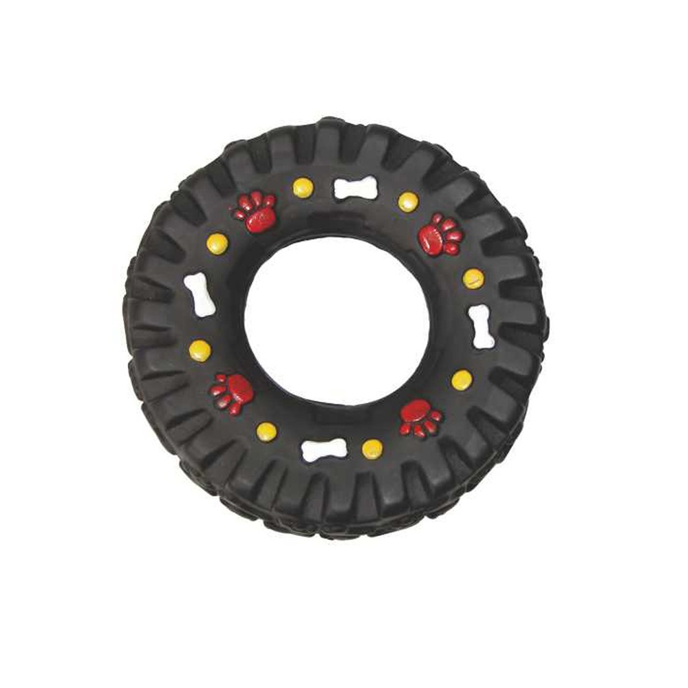 Jeu en plastique pour chien anneau pneu