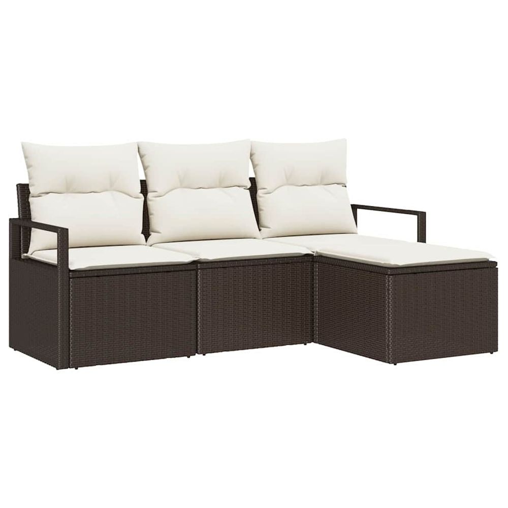Ensemble de canapés 4 pc marron polyrotin