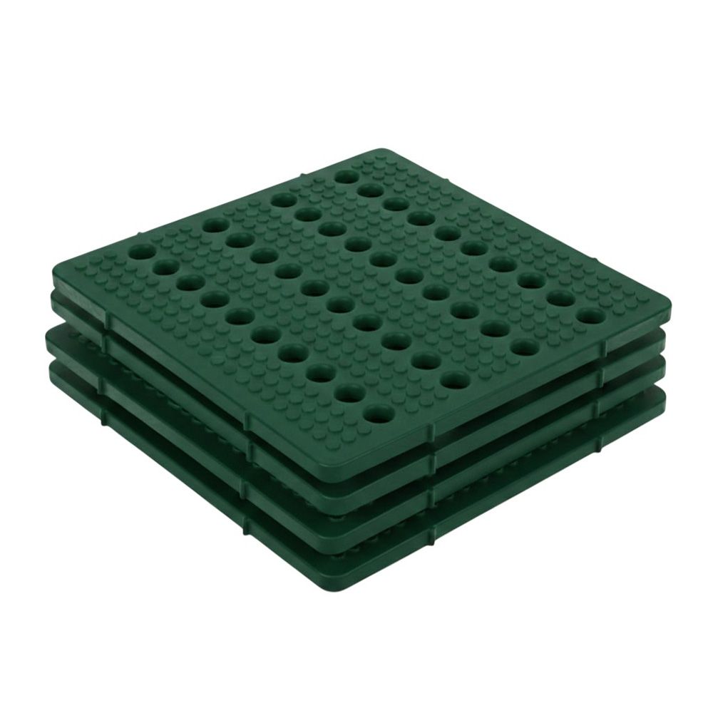 Gripsquare 50 - lot de 4 - plaque pehd antidérapante - plast'up rotomoulage