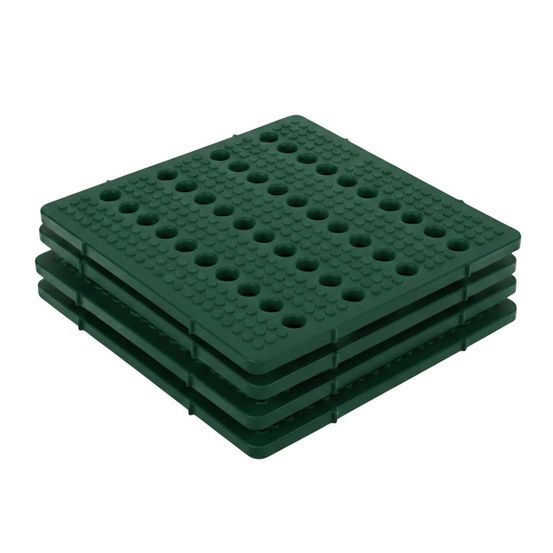 Gripsquare 50 - lot de 4 - plaque pehd antidérapante - plast'up rotomoulage