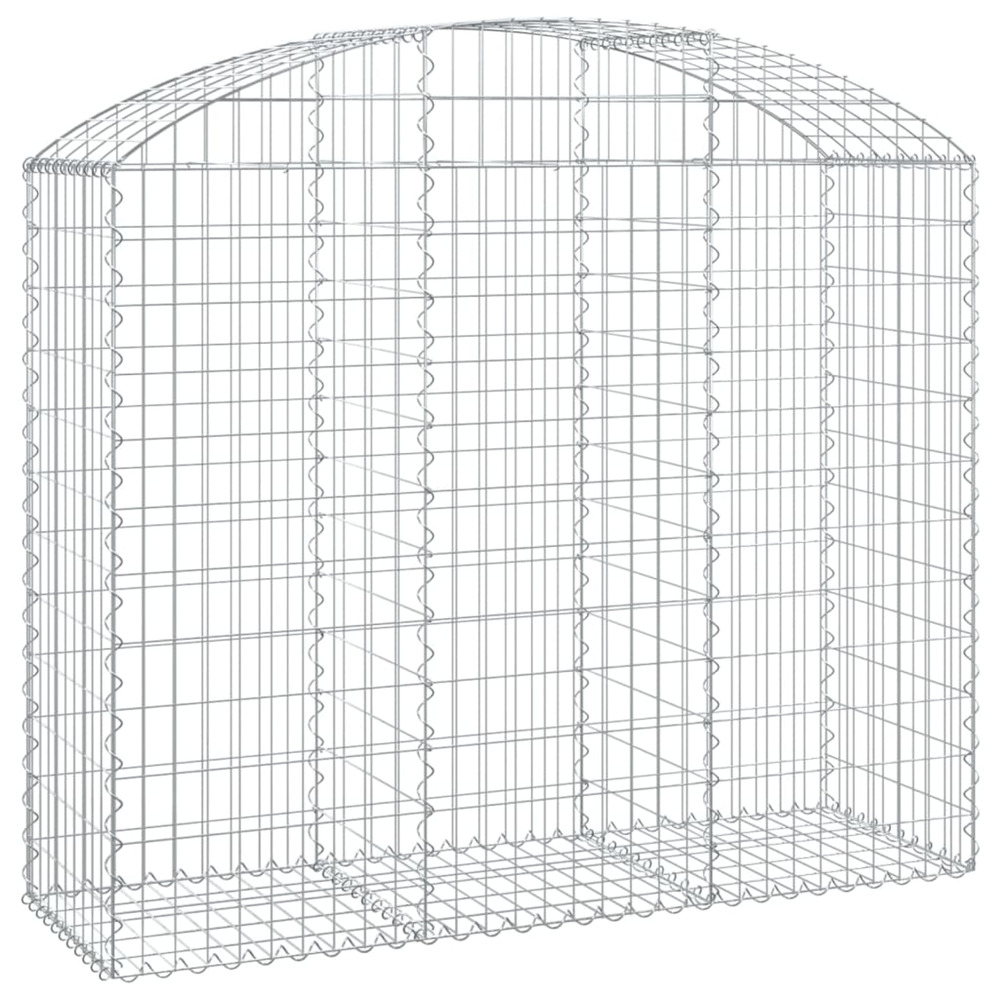 Panier de gabions arqué 150x50x120/140 cm fer galvanisé