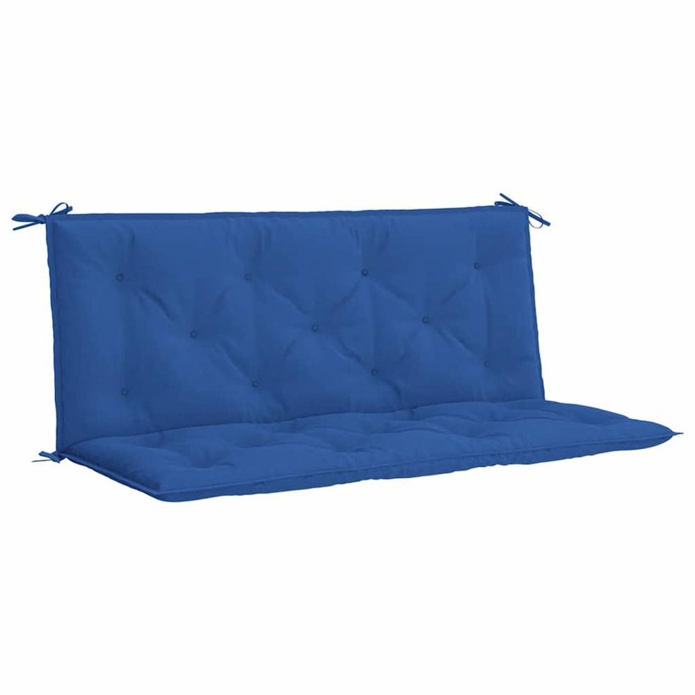 Coussin de banc de jardin bleu 120x(50+50)x7 cm tissu oxford