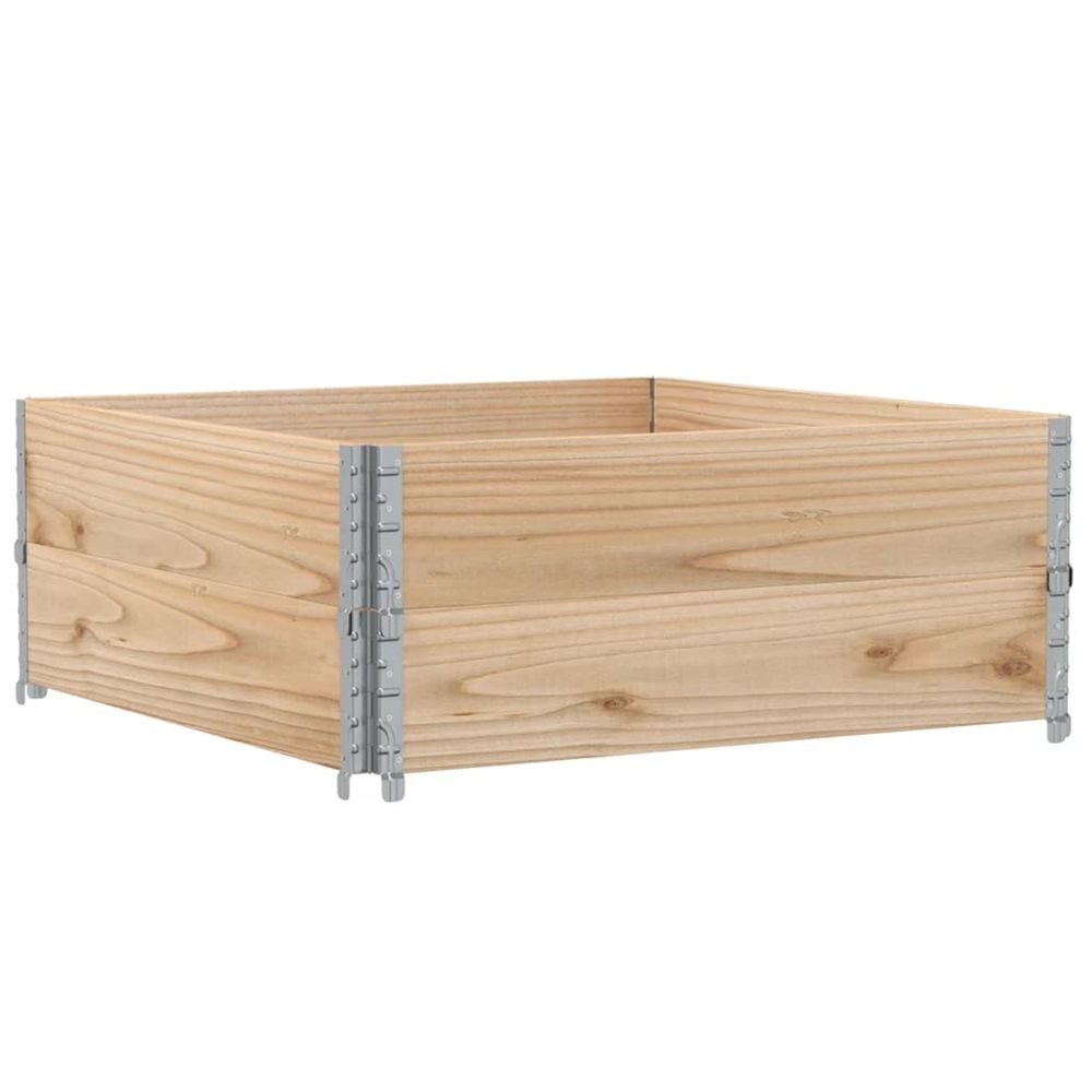 Colliers de palette 2 pcs 100x100 cm bois de pin solide