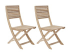 Melton - lot de deux chaises de jardin pliantes - en bois