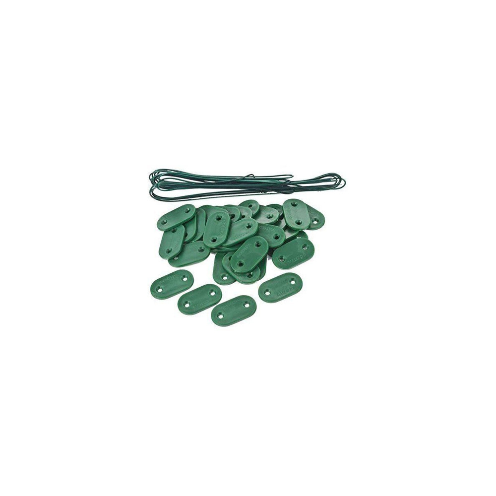 Plaquettes + fil de fixation brise-vue et canisses (lot de 120) vert