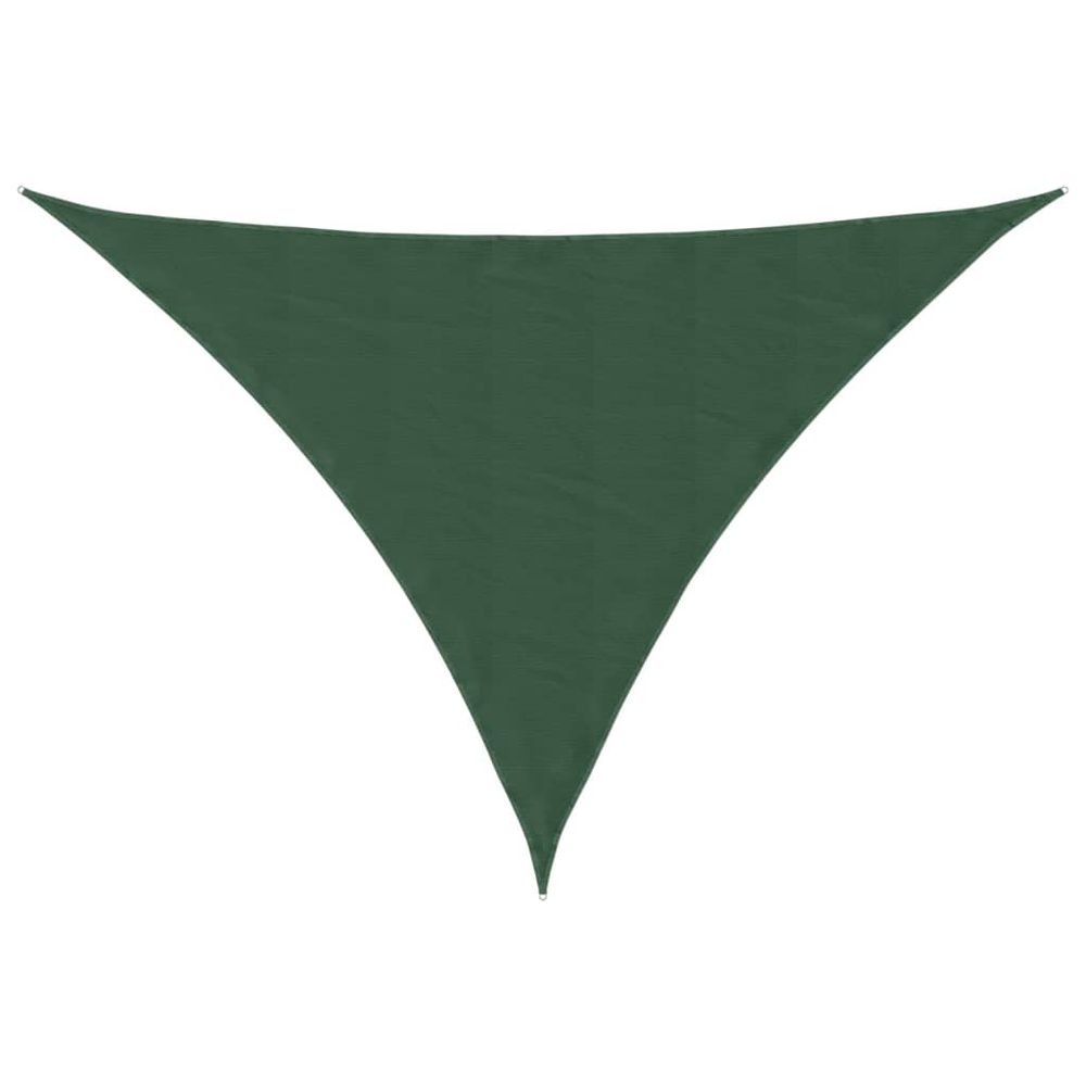 Voile de parasol tissu oxford triangulaire 3x4x5 m vert foncé