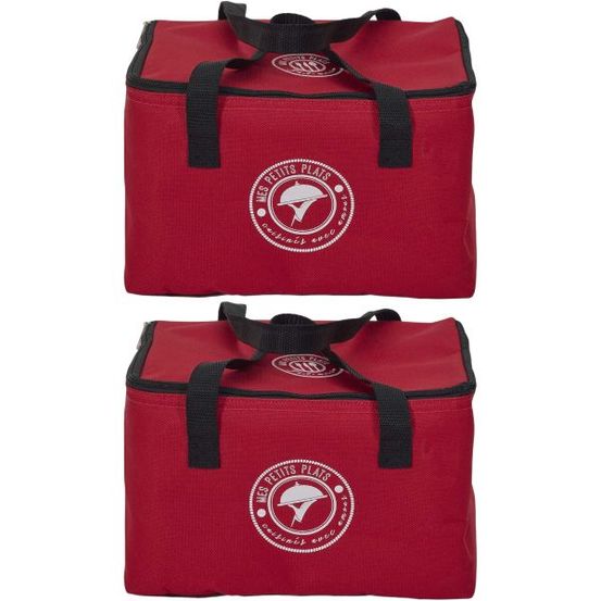 Lunch bag fraicheur 2.6 litres (lot de 2) rouge