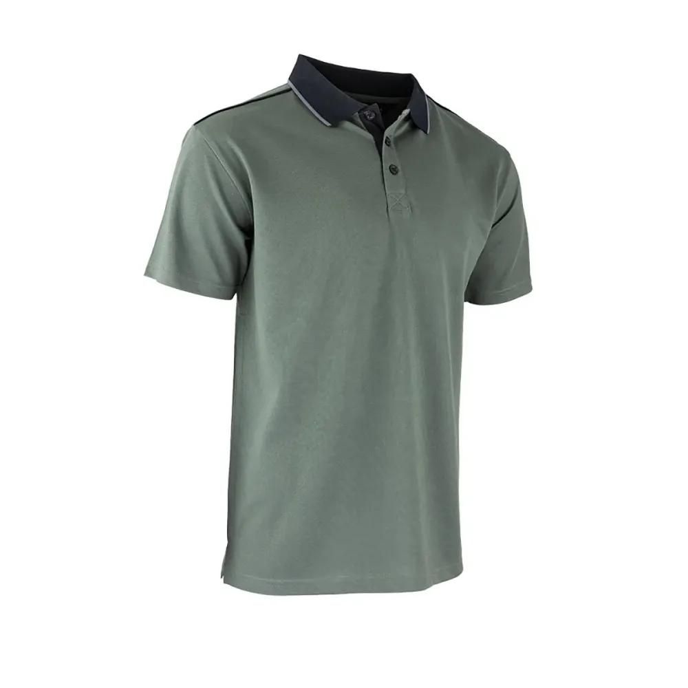 Polo homme lma® col chemise - kaki