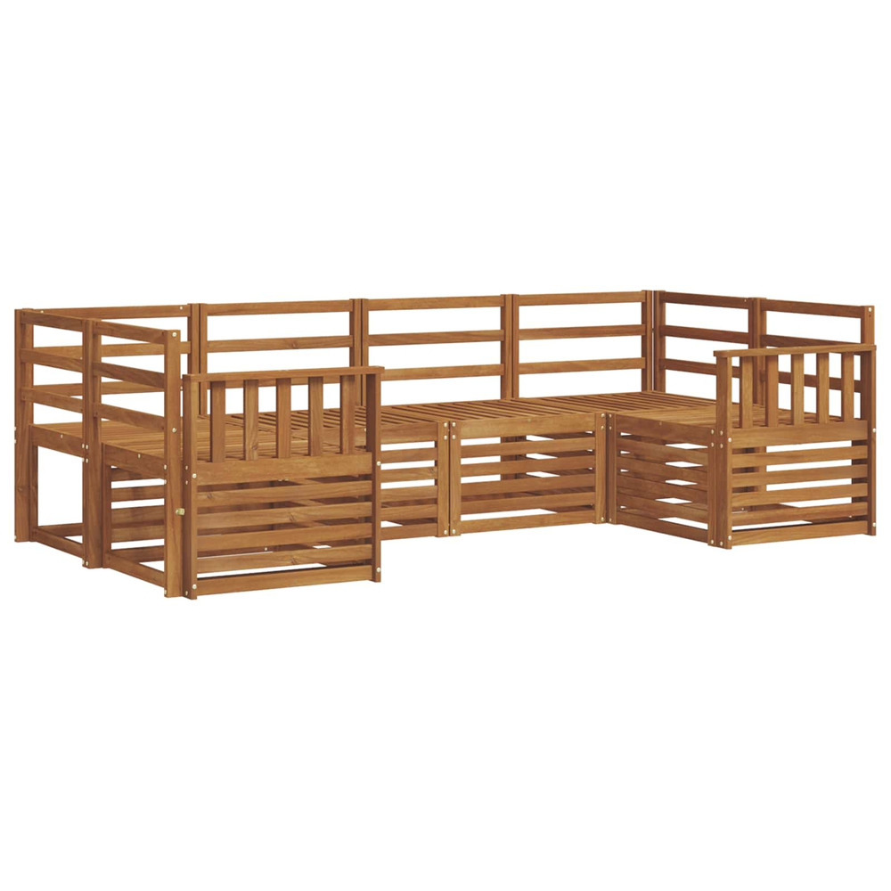 Ensembles de canapés 6 pcs naturel bois d'acacia massif