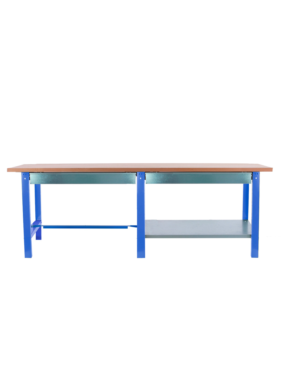 Etabli simonwork bt6 pro tandem laminate 2box 2100 bleu/hêtre bleu/hêtre 865x2100x750 - simonrack