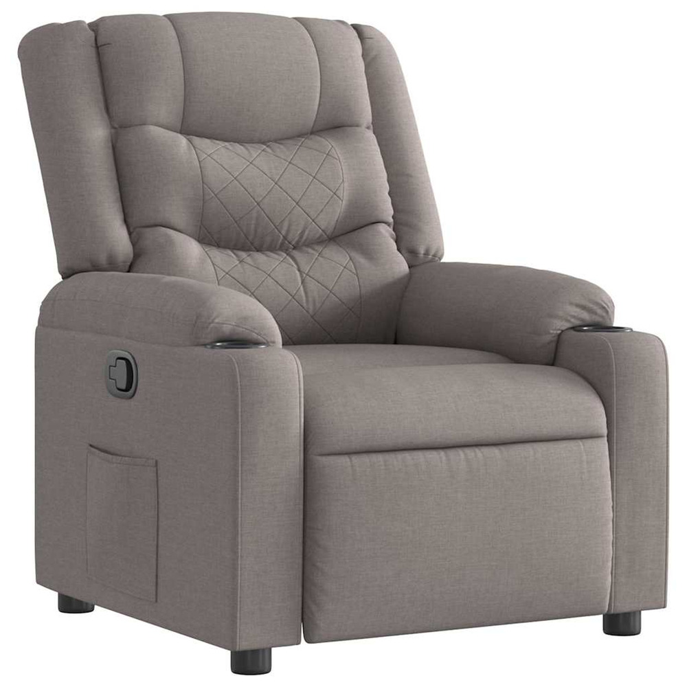 Fauteuil inclinable taupe tissu