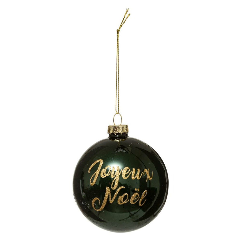 Boule de noël verre 80 mm jaune paillette 3 assortiments