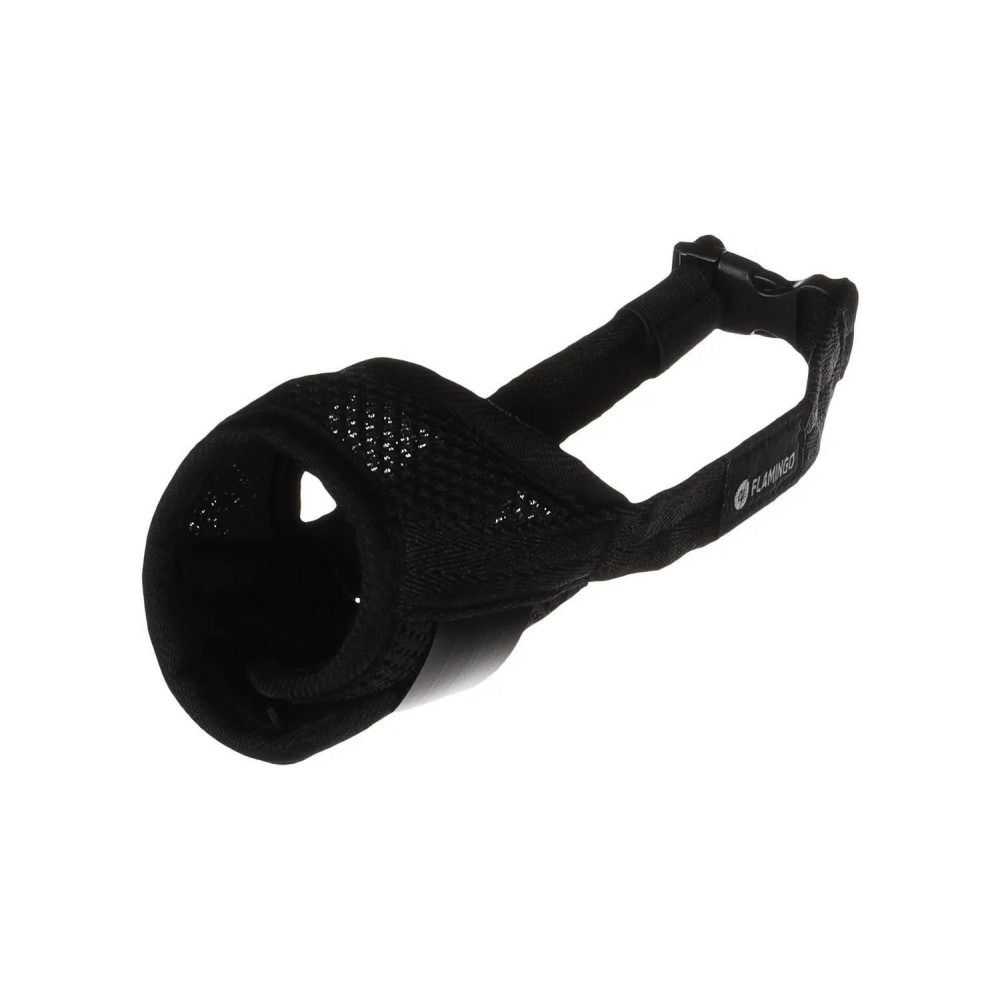 Muselière noir en nylon doux taille xs pour chien