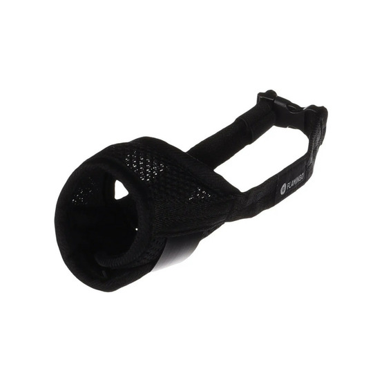 Muselière noir en nylon doux taille xs pour chien