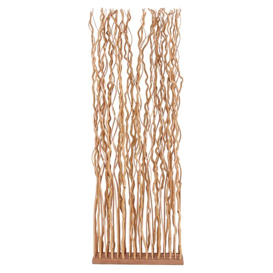 Paravent en osier avec socle et 45 tiges twist