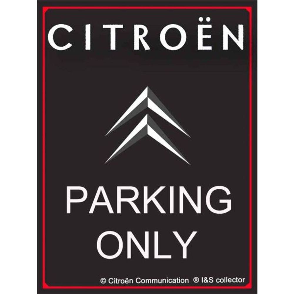 Plaque décorative en métal en relief 40 x 30 cm citroën parking only