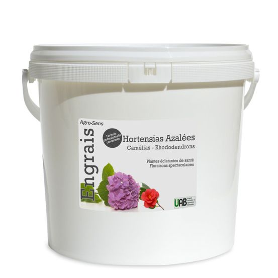 Engrais hortensias, azalées, camélias, rhododendrons - agro sens - seau 8 kg