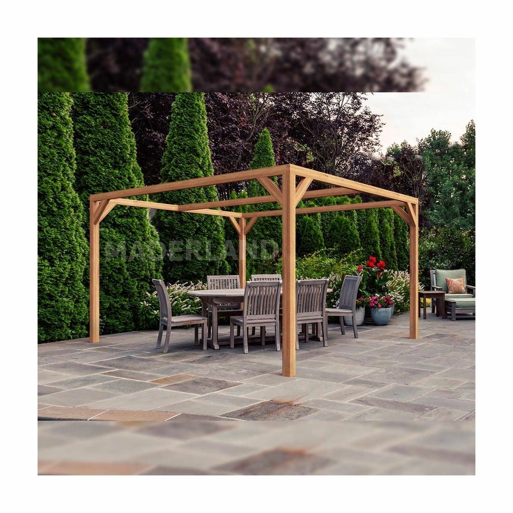 Pergola en bois lamellé-collé tarragona 300 x 300 cm