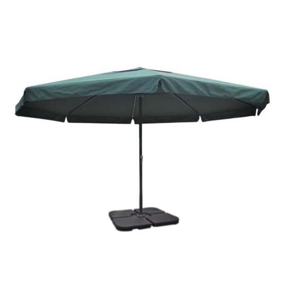 Parasol de jardin avec base portable aluminium vert