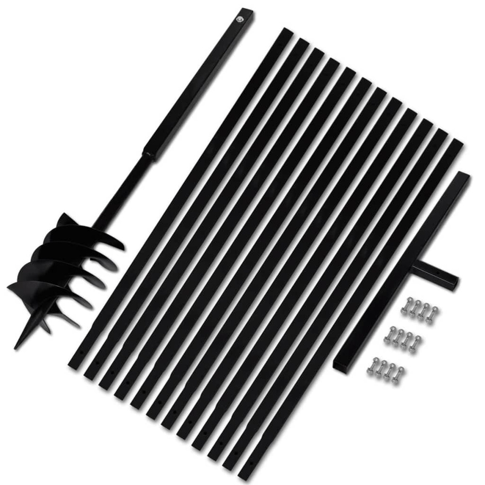 Bêche et tarière manuelle 180 mm avec rallonge 13 m acier