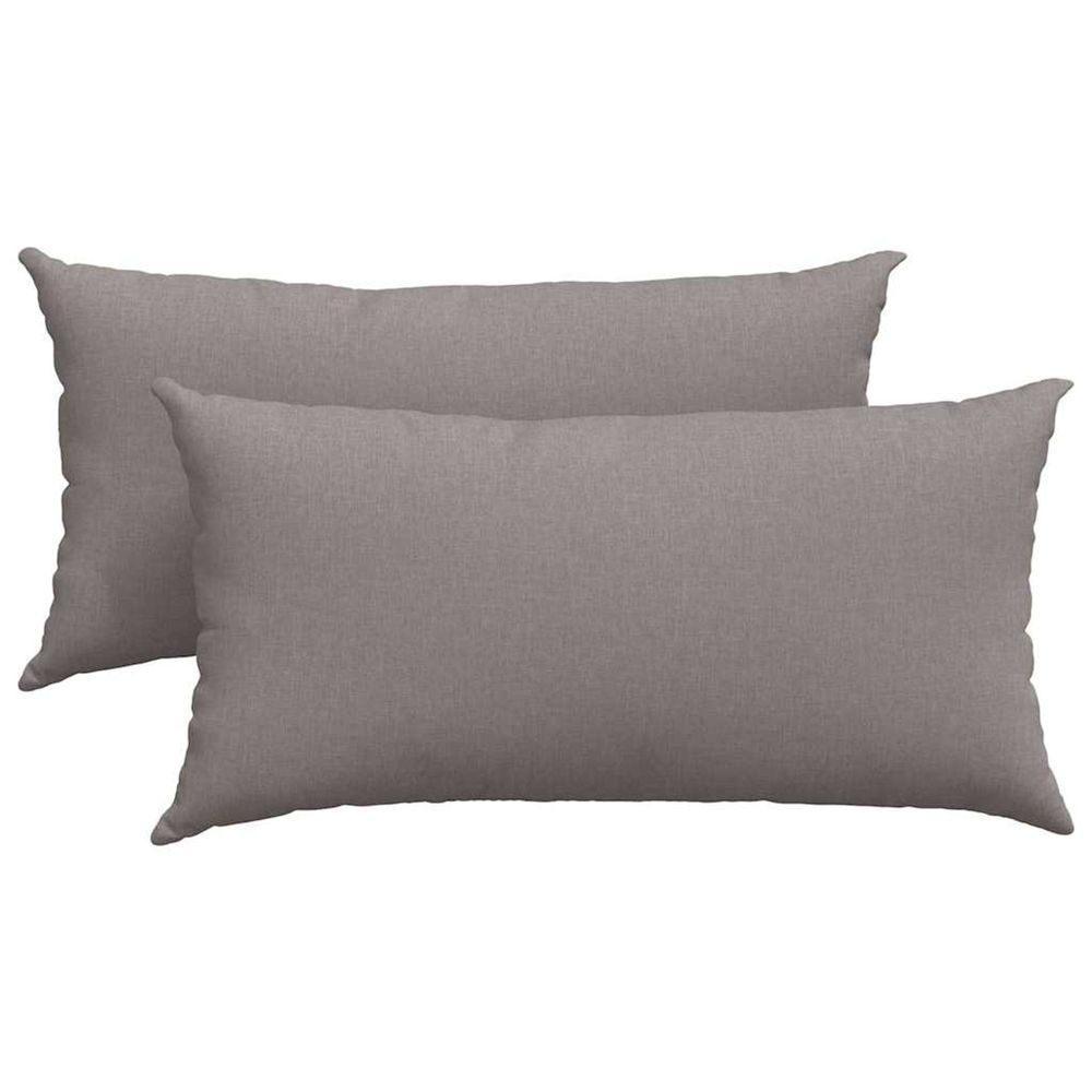 Coussins de canapé 2 pc tissu taupe 80 x 40 cm
