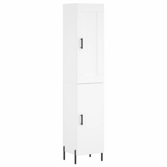 Buffet bahut commode armoire meuble de rangement organisateur cuisine salle de séjour salon haut 34,5 x 34 x 180 cm bois d'in