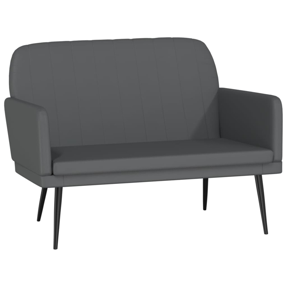 Banc gris 107x80x81 cm similicuir