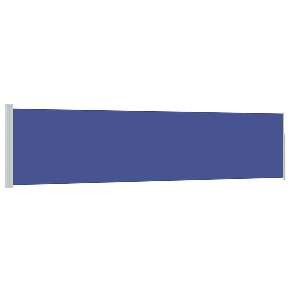 Auvent latéral rétractable de patio 117x514 cm bleu