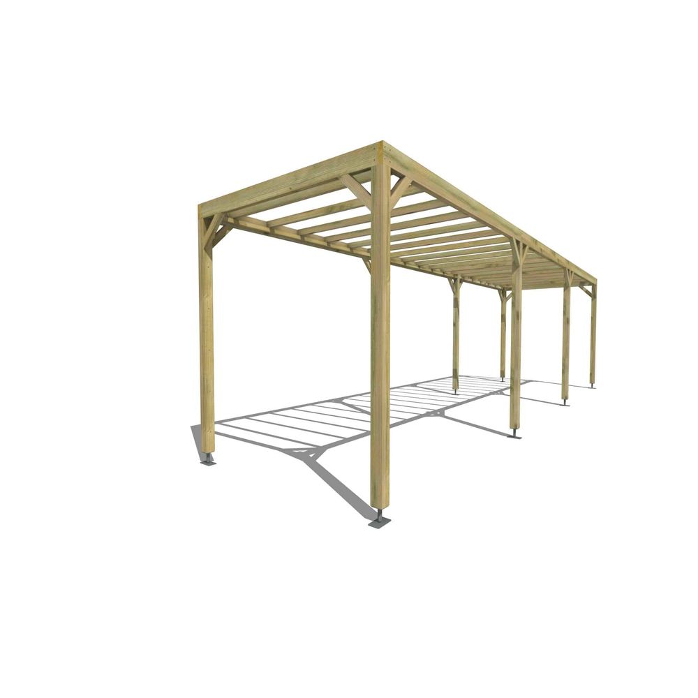 Pergola bois • 9m x 2m • indépendante • sens profondeur • livraison comprise