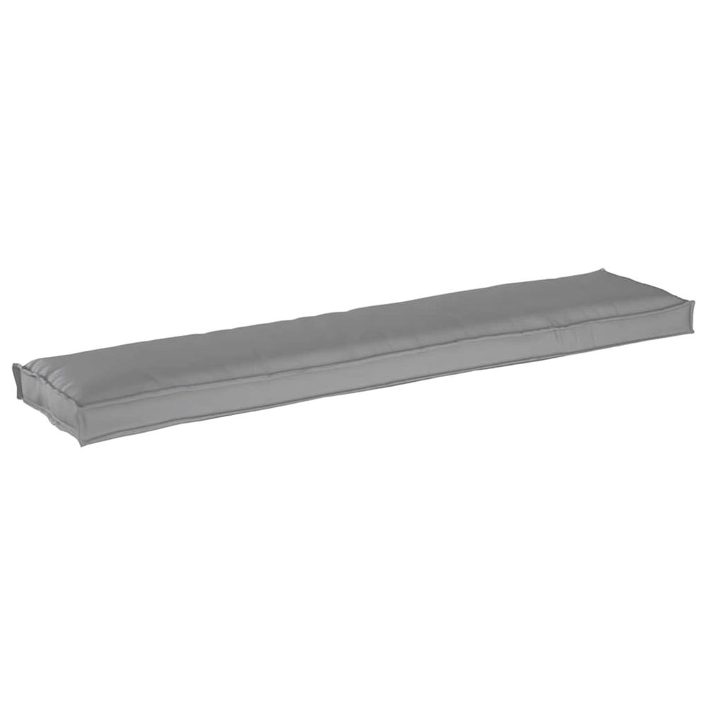 Coussin de palette tissu oxford gris 180 x 40 x 8 cm