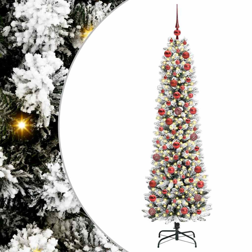 Sapin de noël artificiel blanc 180 cm pvc, métal et plastique