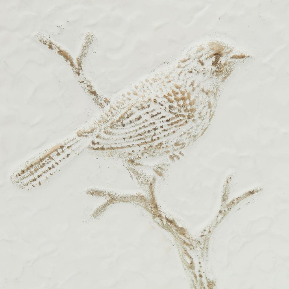 Décoration murale varo oiseau 26x26m blanc