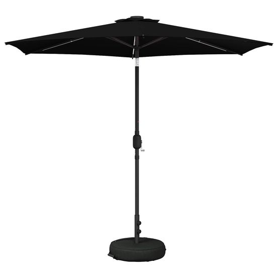 Parasol de jardin avec lumières led et base 270 x 270 cm