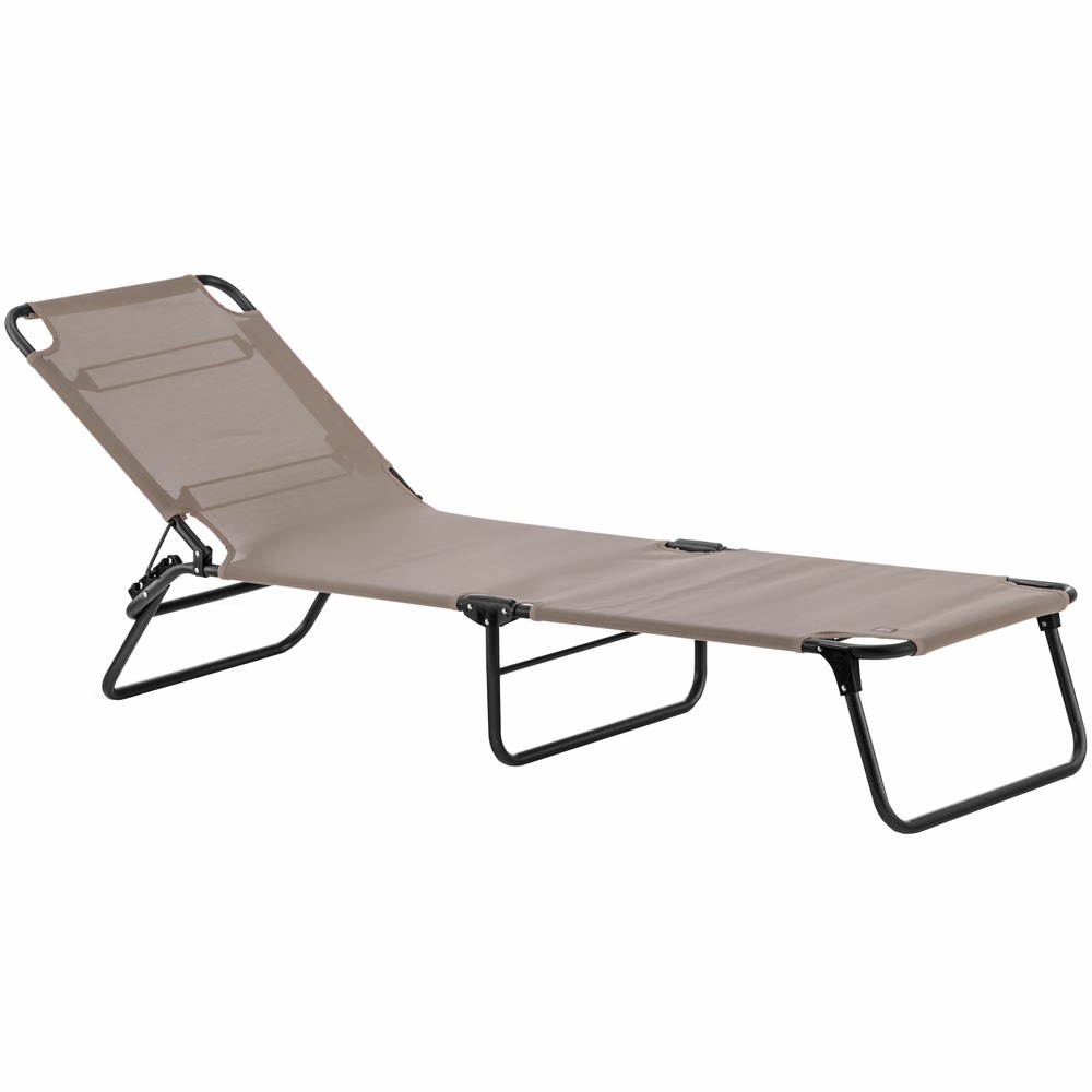 Bain de soleil Amigo alu. anthracite batyline Taupe - L.161/190xl.60xH.36/82cm