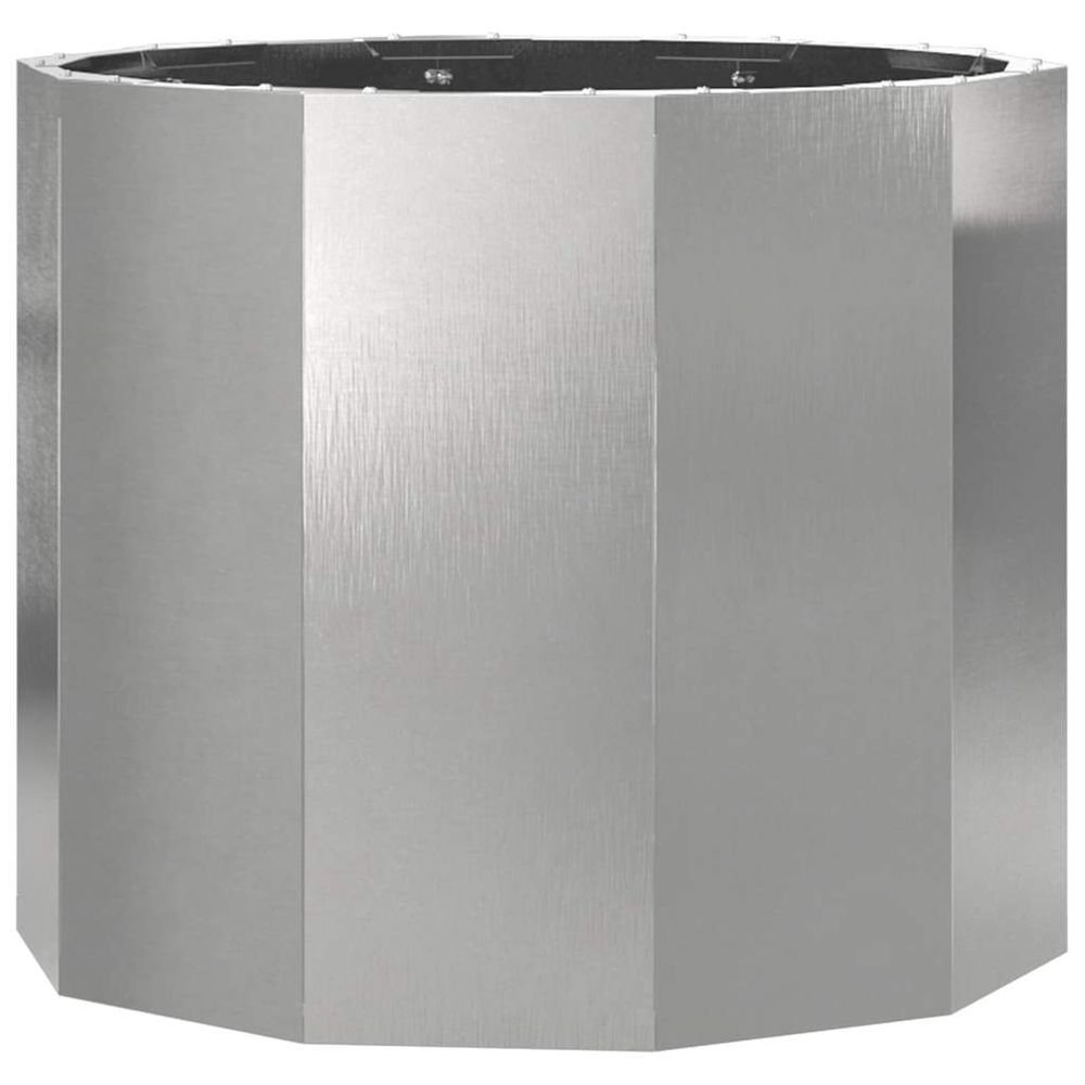 Jardinière d'extérieur argent 60 x 60 x 50 cm acier inoxydable