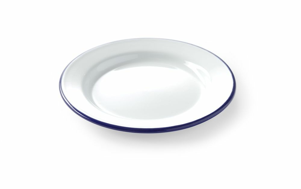 Assiette plate liseret bleu - hendi