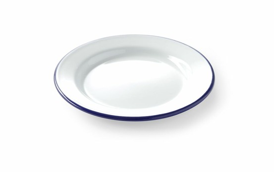 Assiette plate liseret bleu - hendi
