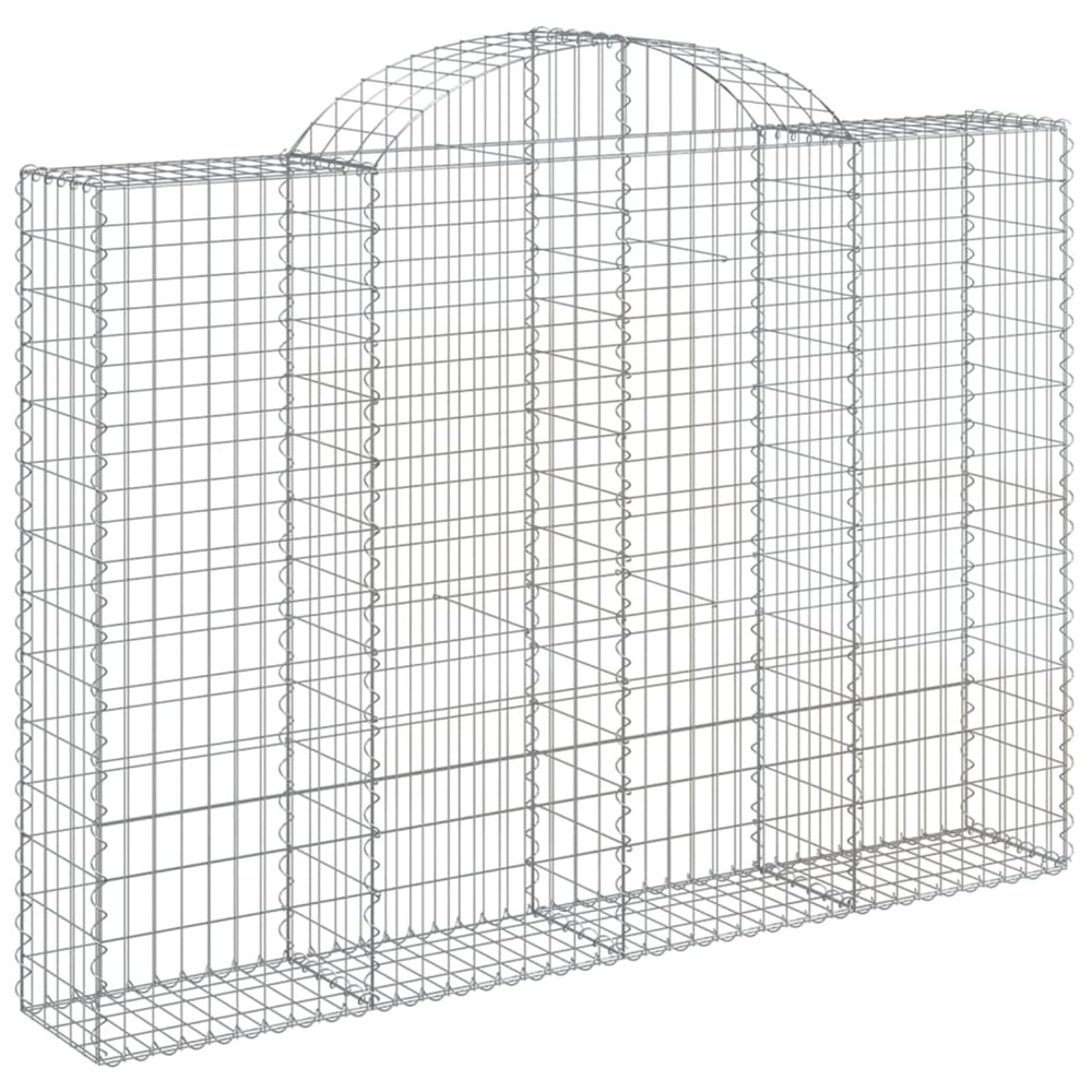 Panier de gabions arqué 200x30x140/160 cm fer galvanisé
