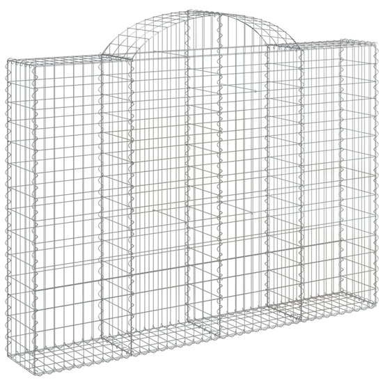 Panier de gabions arqué 200x30x140/160 cm fer galvanisé
