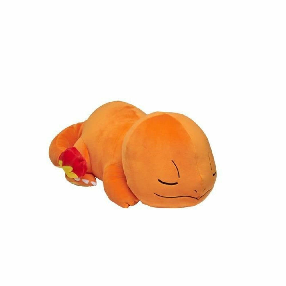 Peluche salameche dort 40 cm pokémon - doudou ou oreillerplus