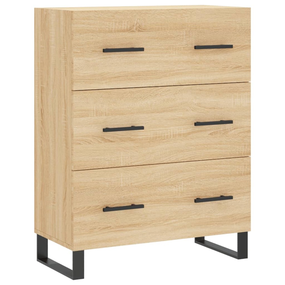 Buffet bahut commode armoire meuble de rangement organisateur cuisine salle de séjour salon sonoma 69,5 x 34 x 90 cm bois d'i