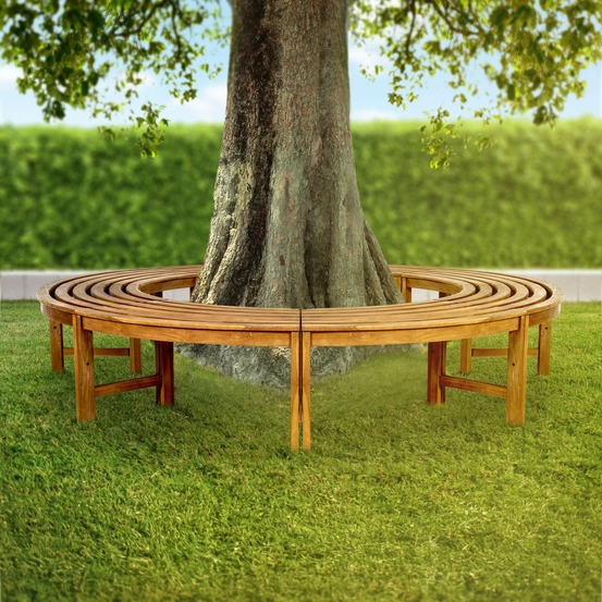 Banc d'arbre nila 250 cm rond sans dossier
