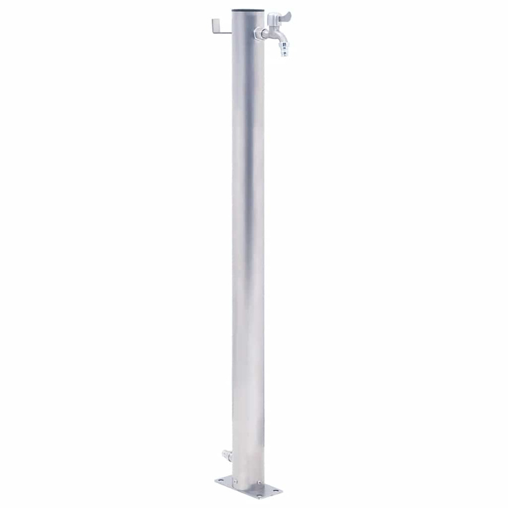 Colonne à eau de jardin 60 cm acier inoxydable rond