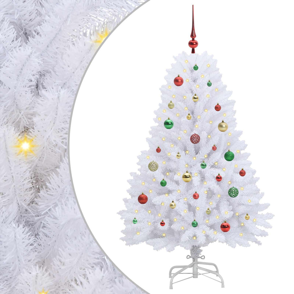 Sapin de noël artificiel à branches articulées blanc 150 cm