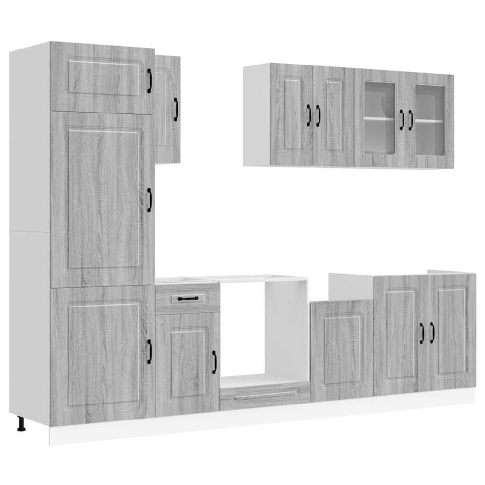 Ensemble d'armoires de cuisine 8 pcs kalmar bois d'ingénierie